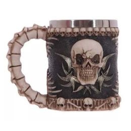 Great Gift Gothic Tribal Skull Tankard Coffee Mug Cup Cool Stainless Steel Mug