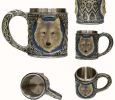 Stainless Steel Wolf Head Cup/Mug For 3D Design Art Collection Gift Tea Mug