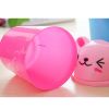 Set of 3 Red Pig Pattern Desktop Trash Mini Cartoon Plastic Storage Barrel