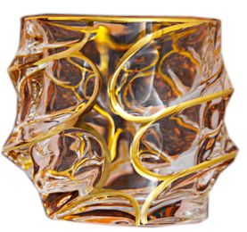 Twist Whiskey Glass Unique Elegant Old Fashioned Whiskey Glass#7