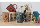 [Circle] American Style Retro Ceramic Cup Household Cup Coffee Cup Mug, Khaki [Z]