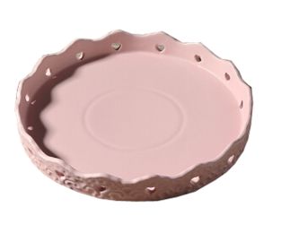 Ceramics Serving Dishes Trays Platters Candy Dishes Decorative Tray Wedding Gift 8 Inch (Pink)