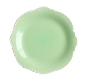 Ceramics Flat Dessert Cake Dish Platter Candy Dishes Wedding Salad Plate 8 Inch (Light Green)