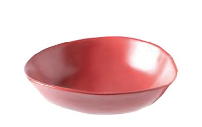 Ceramics Flat Dessert Cake Dish Platter Candy Dishes Salad Plate Ramen Bowl 6 Inch (Red)