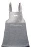Cotton & linen Cloth with Pocket Unisex Cooking Aprons Stitching Stripe Strap, blue#1