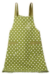 Japanese Style Cotton & linen Simple Cloth with Pocket Unisex Cooking Aprons, Green