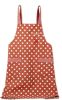 Japanese Style Cotton & linen Simple Cloth with Pocket Unisex Cooking Aprons, Red