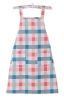 Elegant Durable Cotton Apron with Pocket Simple Restaurant Apron Home Bib, Colorful, Checker