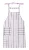 Elegant Durable Cotton Apron with Pocket Simple Restaurant Apron Home Bib,White lattice , Checker