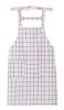 Elegant Durable Cotton Apron with Pocket Simple Restaurant Apron Home Bib,White lattice , Checker