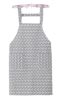 Durable Cotton Apron with Pocket Simple Restaurant Apron Home Bib,Diamond-shaped lattice,Gray