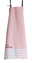 Durable Cotton Apron with Pocket Simple Restaurant Apron Home Bib,Pink squares