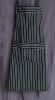 Durable Polyester Apron with Pocket Simple Restaurant Apron Home Bib,Black vertical lines