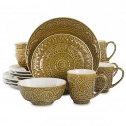 Elamas Cleo 16 Piece Stoneware Dinnerware Set