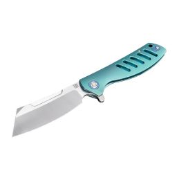 Artisan Tomahawk Folder 3.94in M390 Blade Green Titanium