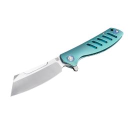 Artisan Tomahawk Folder 3.94in S35VN Blade Green Titanium