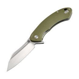 Artisan Eterno Folder 3.54 in D2 Blade Green Curved G-10