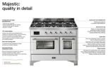 36" Majestic II Series Freestanding Dual Fuel Single Oven Range with 6 Sealed Burners,  Triple Glass Cool Door, Convection Oven, TFT Oven Control Dis