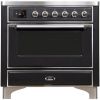 36" Majestic II Series Freestanding Electric Single Oven Range with 5 Elements,  Triple Glass Cool Door, Convection Oven, TFT Oven Control Display an