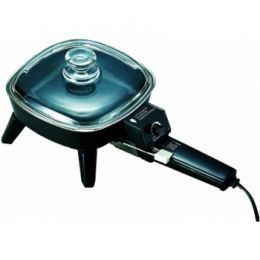 Brentwood 6-8 in. Electric Skillet with Glass Lid