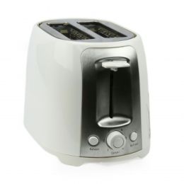 Brentwood 2 Slice Cool Touch Toaster ; White and Stainless Steel